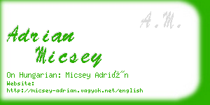 adrian micsey business card